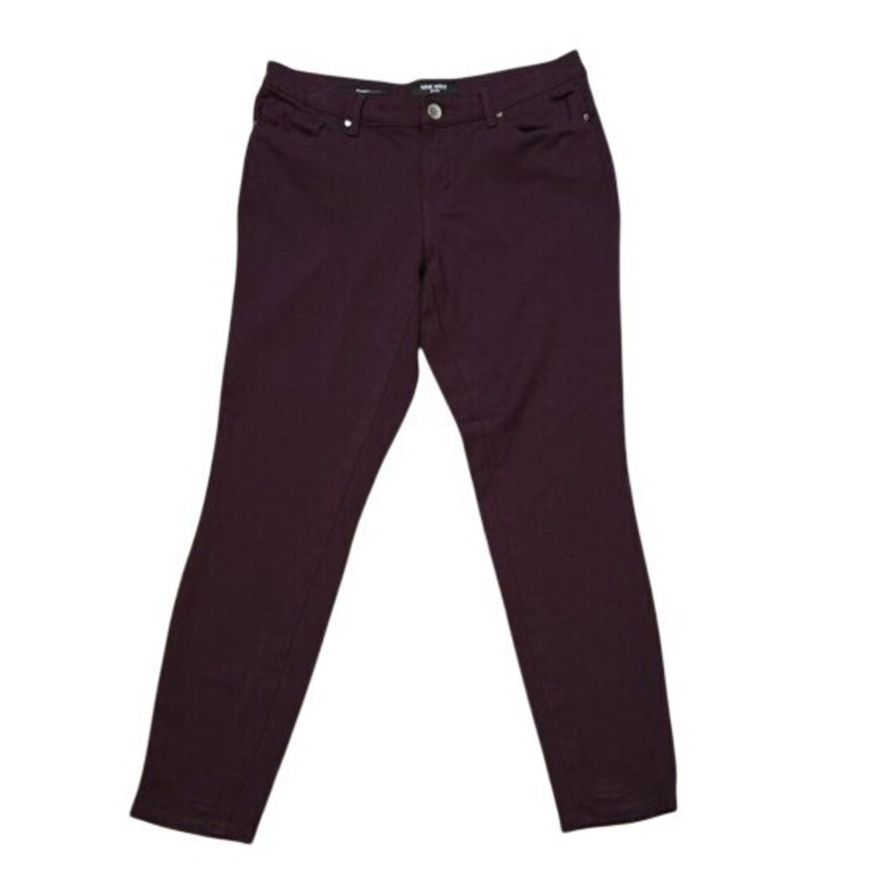 Nine‎ West Gramercy Skinny Jeans Womens 6 Burgundy Plum Stretch Pants